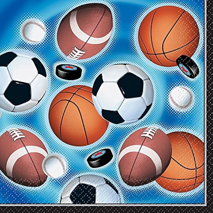 THEME PARTIES ACTION SPORTS LUNCHEON NAPKINS, 16 PIECE
